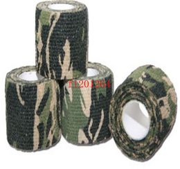 Free Shipping Fashion self adhesive elastic bandage Army Camo Wrap Rifle Shooting Hunting Camouflage cohesive Tape 4.5m