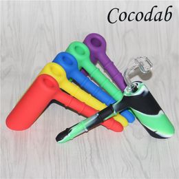 Hot Sale Silicone Showerhead Hammer Bubbler Bongs matrix smoking pipes silicone dab oil rigs 4mm 18.8mm male quartz nails