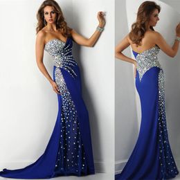 Sparkly Crystal Mermaid Evening Dress Gowns robe de soiree Elegant Beads African Formal Prom Party Dress Celebrity Dresses vestidos de festa