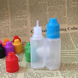 LDPE Needle Bottles 15ml PE with Childproof Safety Cap and Long Thin Tip E Liquid Bottles 0.5OZ Plastic