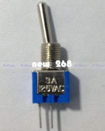 500pcs/lot 2PIN Super Mini Toggle Switch ON/OFF 3A 125V 1.5A 250V AC 5mm hole for mounting Good quality
