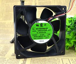 The original CNDC24Z4P-977 120*120*38 24V 0.42A 10W 12CM servo three wire inverter fan