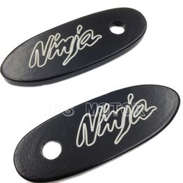 -Moto Mirror Block off plaques de base pour Kawasaki Ninja 500R 1994-2009 636 ZX6R 1995-2012 ZX7 1993-2003 ZX9 1998-2003 10R 2004-2012 Noir
