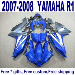 plastic fairings bodywork sets for yamaha yzf r1 2007 2008 plastic fairing kit yzfr1 07 08 blue black bodykits yq33