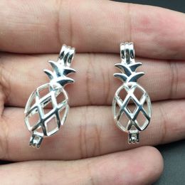 10 pc pineapple essential oil diffuser Jewellery production provides silverplated pendant plus your own pearl stone makes it more attracti