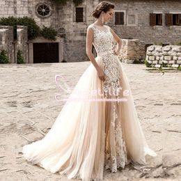 wedding dress with wrap around skirt