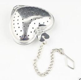 Free Ship 100pcs a lot hearted shape stainless steel tea strainer tea infuser tea ball Heart good quality