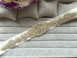 Luxury Rhinestone Wedding Belts Bead Different Colour Bridal Sashes Size Accessories For Women In Stock240w