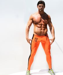 # Aq09 hombres ropa de moda elástico apretado de cintura fuerte deportes atletismo gimnasio entrenamiento traje traje pantalones pantalones
