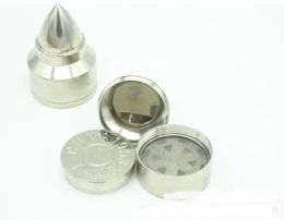 The Three Layer of Zinc Alloy Missile TOBACCO GRINDER 42mm Diameter Metal Pointed Bullet Tobacco Grinder