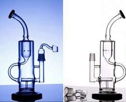 26cm Tall Glass Bongs Water Pipes 18.8mm Joint Recycle Oil Rigs Glass Bongs Percolators Hookahs with Smoking Accessories Clear Handblown