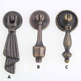 vintage distress style shaky pendant drawer cabinet knob pulls black antique brass dresser door handles bronze drop knobs
