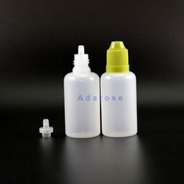 30 ML 100 Pcs High Quality LDPE PE Plastic Dropper Bottles With Child Proof Caps and Tips Vapour Squeeze bottle short nipple