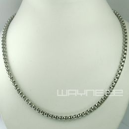 White gold filled 50cm Length 3.8mm Thick ring link chain Necklace N240