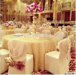 New Design Luxury Spandex Chair Cover With White Ruffled Valance/ Drape At Back 100PCS A Lot For Wedding Use