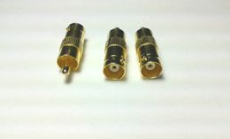 100pcs Gold plated BNC Female to RCA Phono Male Adapter