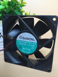 Original SUNON KD2408PTS1-6A 8025 24V 3.4W 2 wire inverter fan