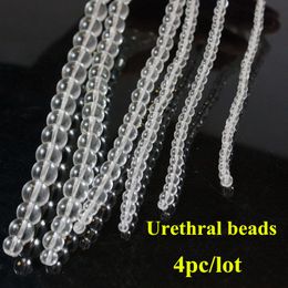 Wholesale-25cm Glass Urethral beads cock dilators urethral sound toy male chastity products for sexshop men Penis Insert sexo tool 4pc/lot