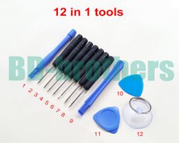 12 in 1 Opening Tools Kit Mini Screwdriver Pry Repair Tool T3 T4 T5 T6 FOR iPhone Samsung MOTO Nokia SIEMENS Phone 500sets/lot