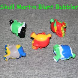 Hot Sale Silicone Cigarette Philtre Bubblers skull silicone Bubbler Mini Travel Silicon Blunt Bong Joint Cone Bubblers