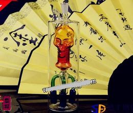 Free shipping wholesale Hookah - Hookah glass [60 # 4 on the lower jaw skull pot, Colour random delivery