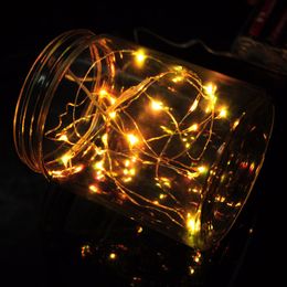 CR2032 Batteries Operated 2m 20leds Copper Wire Micro LED fairy string Lights Christmas Xmas Party Wedding Decorations Light from