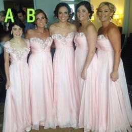 Chiffon Long Bridesmaid Dresses 2016 3D-Floral Flowers Appliqued Party Gowns Ruched Beaded Prom Dresses vestido de festa longo robe de soire