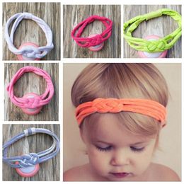 20pcs New cotton baby Sailor Knot turban headbands twisted stripe head wraps girl cute headwrap knit Twist Knotted hair bands FD6556