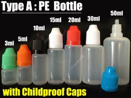 E жидкость Пустые бутылки для игл PE PET детские защитные колпачки с наконечником для мини-тома с пластиковым наконечником для игл eGo e cig cigs Электронные сигареты