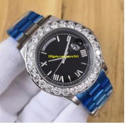 Factory Supplier President Day-Date 18038 Diamond Bezel Watch Black Dial Steel Mens Casual Watch Automatic Mechanical Men's Wristwatches
