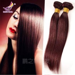 Top quality Malaysian Virgin Hair Straight 99j burgundy color 3/4pcs lot 100% unprocessed remy human hair extensions Brazilian hair weaving