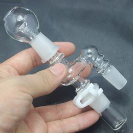 Glass Oil Reclaimer Kit with 90 Degree Joint 18mm Male Joint with Female Dome Come with Keck Clip Glass nail for Glass bong