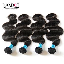 Unprocessed 9A Indian Body Wave Virgin Human Hair Weave Bundles 4 Pcs Natural Colour DYEABLE SOFT THICK TANGLE FREE Indian Hair Extensions