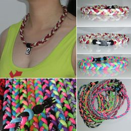 tornado titanium braided necklaces 3 ropes sports power Customise necklaces
