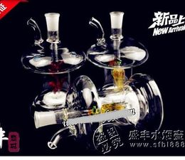 Free shipping wholesale Hookah - Hookah glass pot [mushroom head muted color random delivery