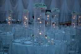 tall candle holders for weddings / crystal tealight candle holders