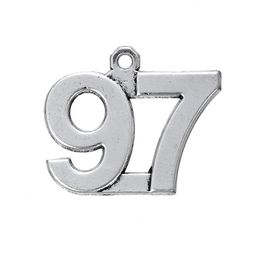 Free shipping New Fashion Easy to diy numbers 97 charms daywear jewelry jewelry making fit for necklace or bracelet