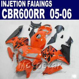 Injection Moulding orange fit parts for HONDA CBR 600 RR fairing 2005 2006 cbr600rr 03 04 cbr 600rr fairing kit wUCS