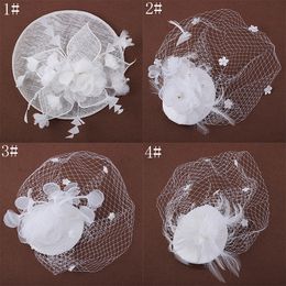 2016 Birdcage Wedding Veils 4 Styles Birdcage Veils with Pearls Feather Net Bridal Veils Elegant Short Wedding Veils Vintage Blusher Veils