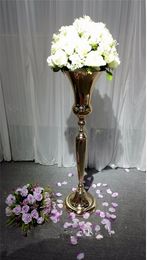 Wedding golden decorative flower vase centerpiece for wedding decoration