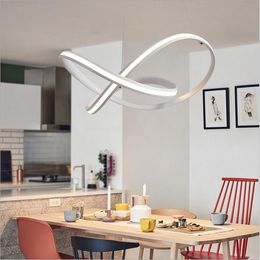 Modern Minimalism Led Pendant Lamp Aluminium Hanging Chandelier Indoor Lighting Fixture for Dining Kitchen Room Bar Lamparas Colgant
