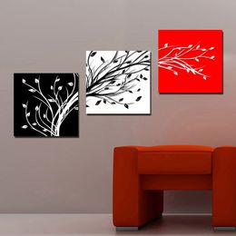 High Quality 100% Handpainted Modern Abstract Decorative Oil Painting on Canvas Black & Red Tree Painting Home Wall Decor Art A82-1