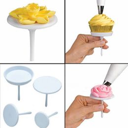 4pcs Cupcake Cake Stand Icing Cream Flower Nails Sugarcraft Decorating Tool E00130 BARD