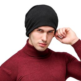Unisex Wool Blends Knitted Hats Autumn Winter Men Women Beanie Soft Warm Skull Pile Cap Hat Ski Caps Bonnet Gorro Baggy Bouncy