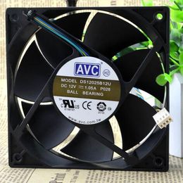 AVC DS12025B12U 12CM 120*120*25 12V 1.05A four pin PWM intelligent speed regulating fan