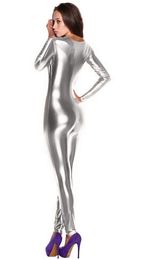 Sexy Unisex Rose Pink Zentai Catsuit Shiny Metallic Lycra Halloween Cosplay Bodysuit Custom Made