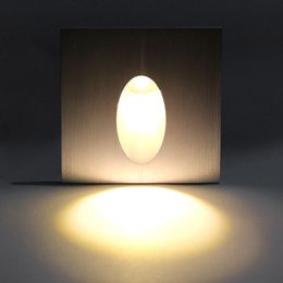 Quadratische LED-Einbauleuchte Wandlampe Dekoration Keller-Birne Porch-Pfad-Schritt-Treppenbeleuchtung Footlight WL7418