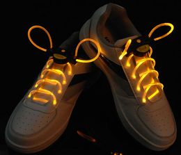 Hot Seller Led Shoelaces for Fiber Optic EL Yellow Color Light Led /El Shoelace In a Package(5pairs)