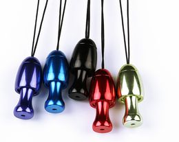 New Arrival 2" Portable Aluminium Keychain Mini Mushroom Necklace Tobacco Pipe Ultimate Pipe Colourful Cutev Smoking Pipe as girlfriend gift