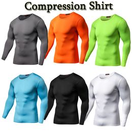 Compression Shirt Fitness Sports Clothing Solid Crossfit Bodybuilding Sleeves